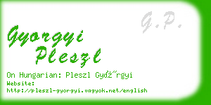 gyorgyi pleszl business card